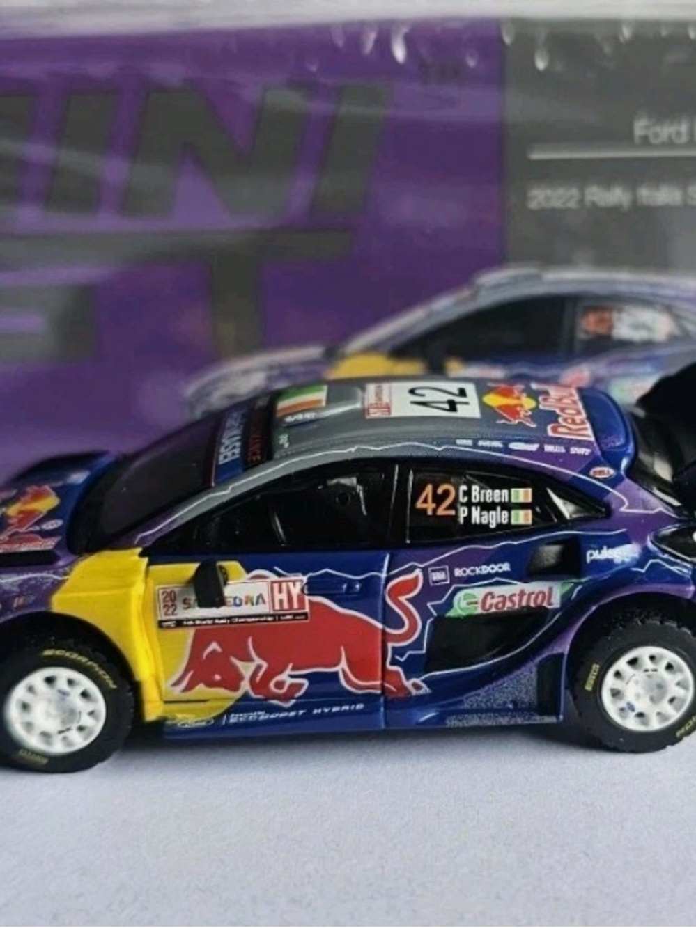 Red Bull Rally Die-Cast Toy Car - Purple and Yellow